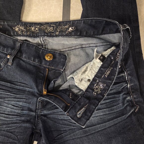 Express Skinny Jeans, Blue (Size 4R) - Picture 3 of 8